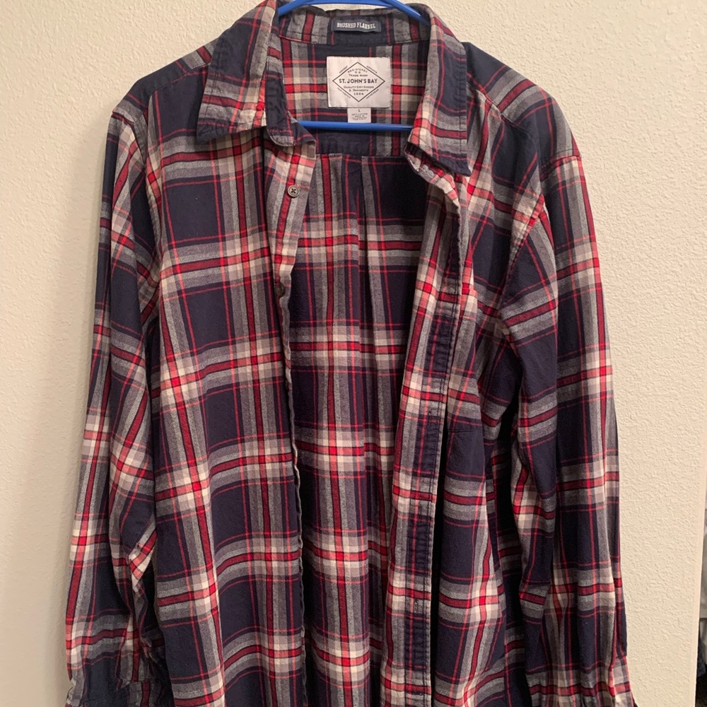 Mens casual button down flannel